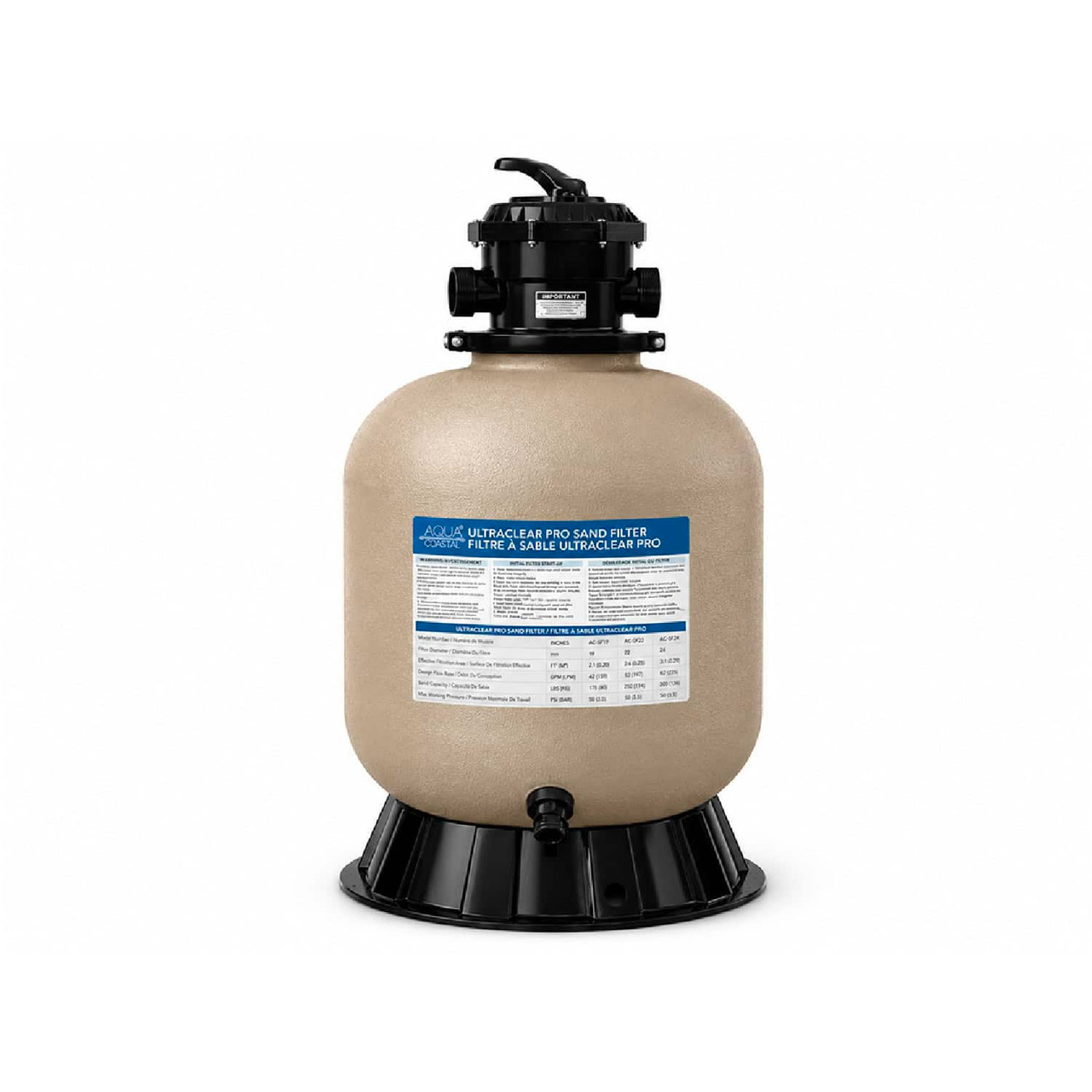 Aqua Coastal UltraClear Pro 24" Sand Filter