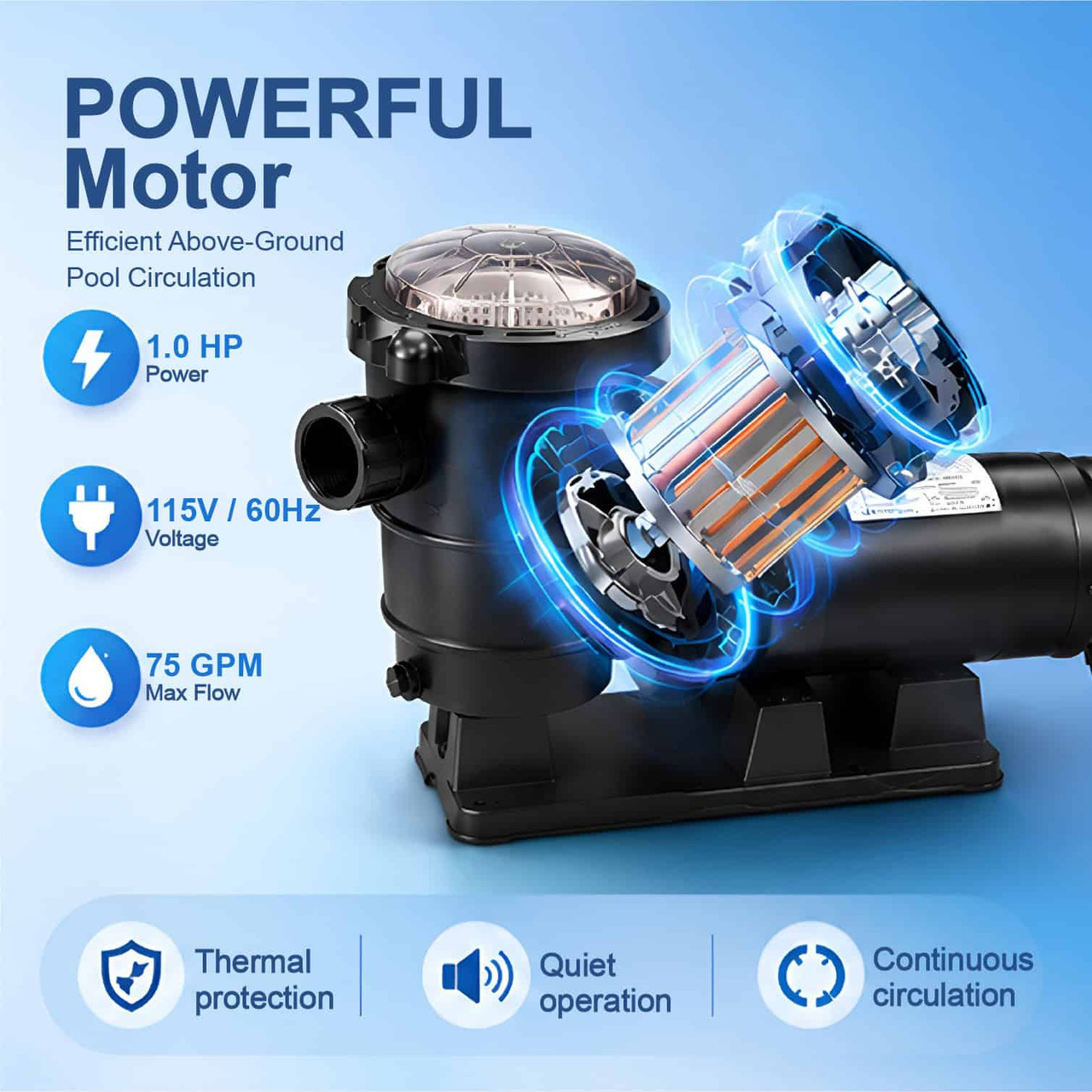 OPEN BOX AquaFlow 1 HP Above Ground Super Pump