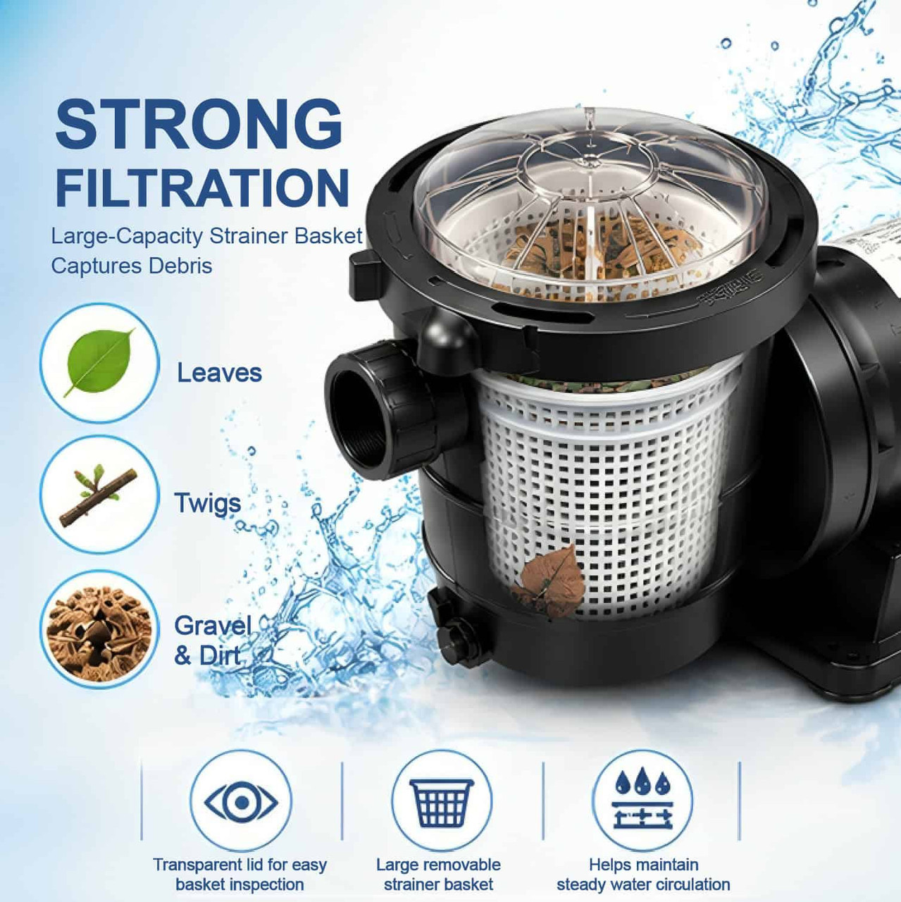 OPEN BOX AquaFlow 1 HP Above Ground Super Pump