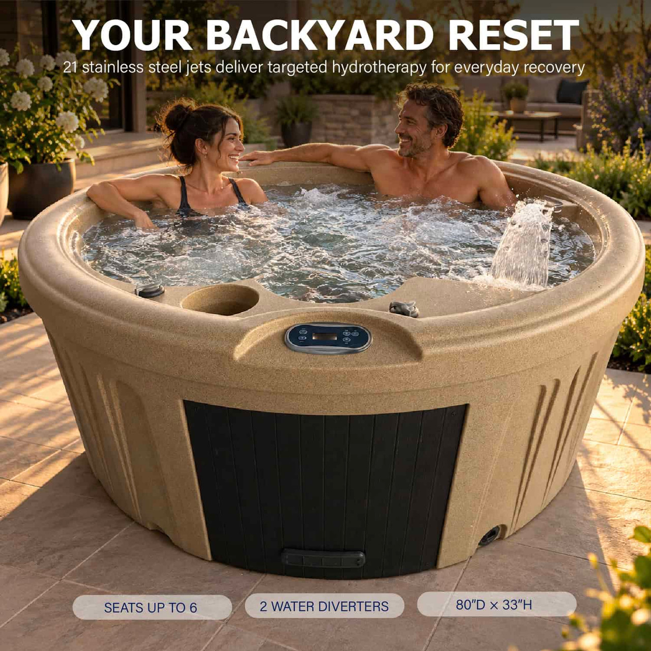 Aqua Coastal, RRD, Sand, Round Spa
