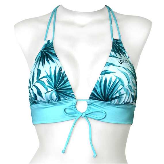 Tropical Leaves Keyhole Front Banded Chest