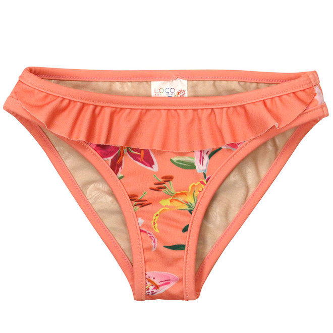 Tropical Orchid Kid's Flounce Front Bottom