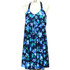 Hawaiian Blue Convertible V-Neck Halter Dress