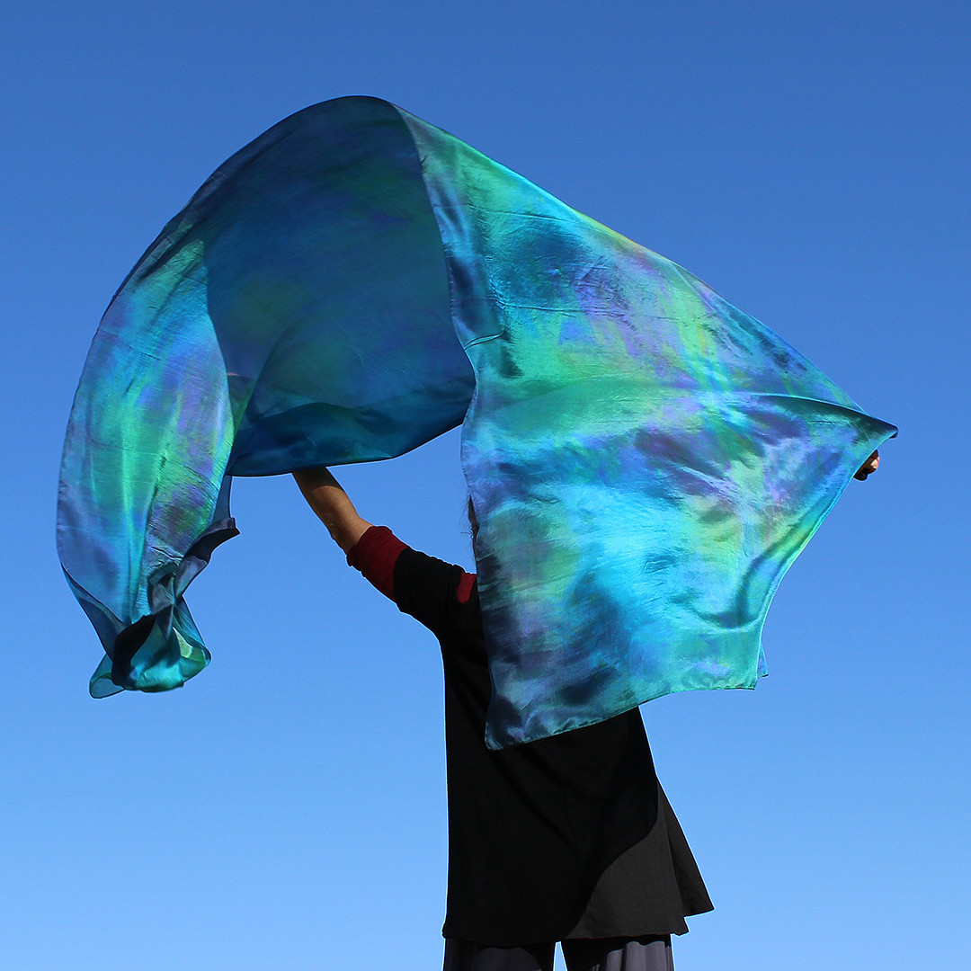 Blue Planet Silk Belly Dance Scarf Veil