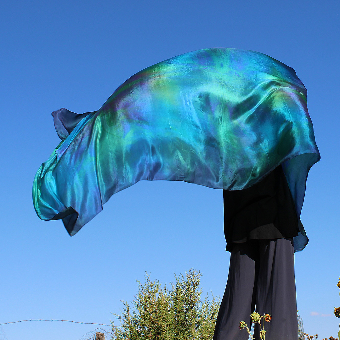 Blue Planet Silk Belly Dance Scarf Veil
