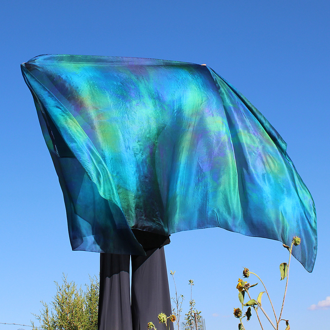 Blue Planet Silk Belly Dance Scarf Veil