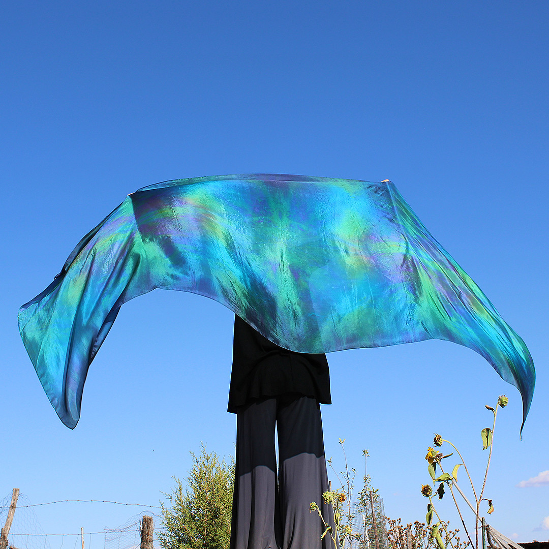Blue Planet Silk Belly Dance Scarf Veil
