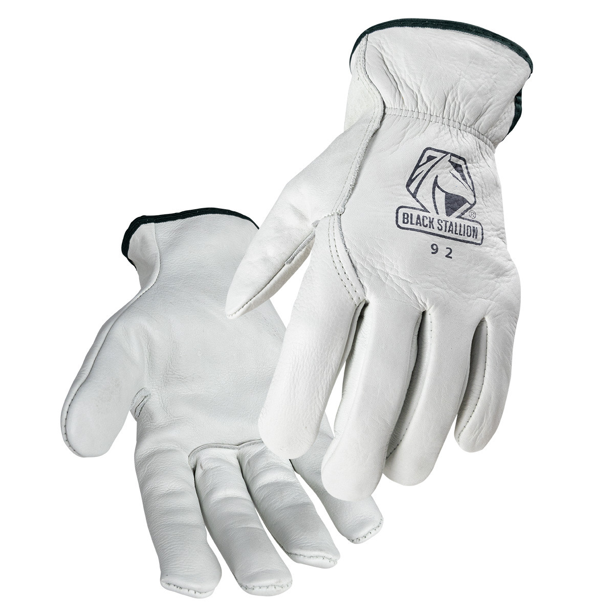 Premium Grain Cowhide Drivers Glove 92 | Black Stallion