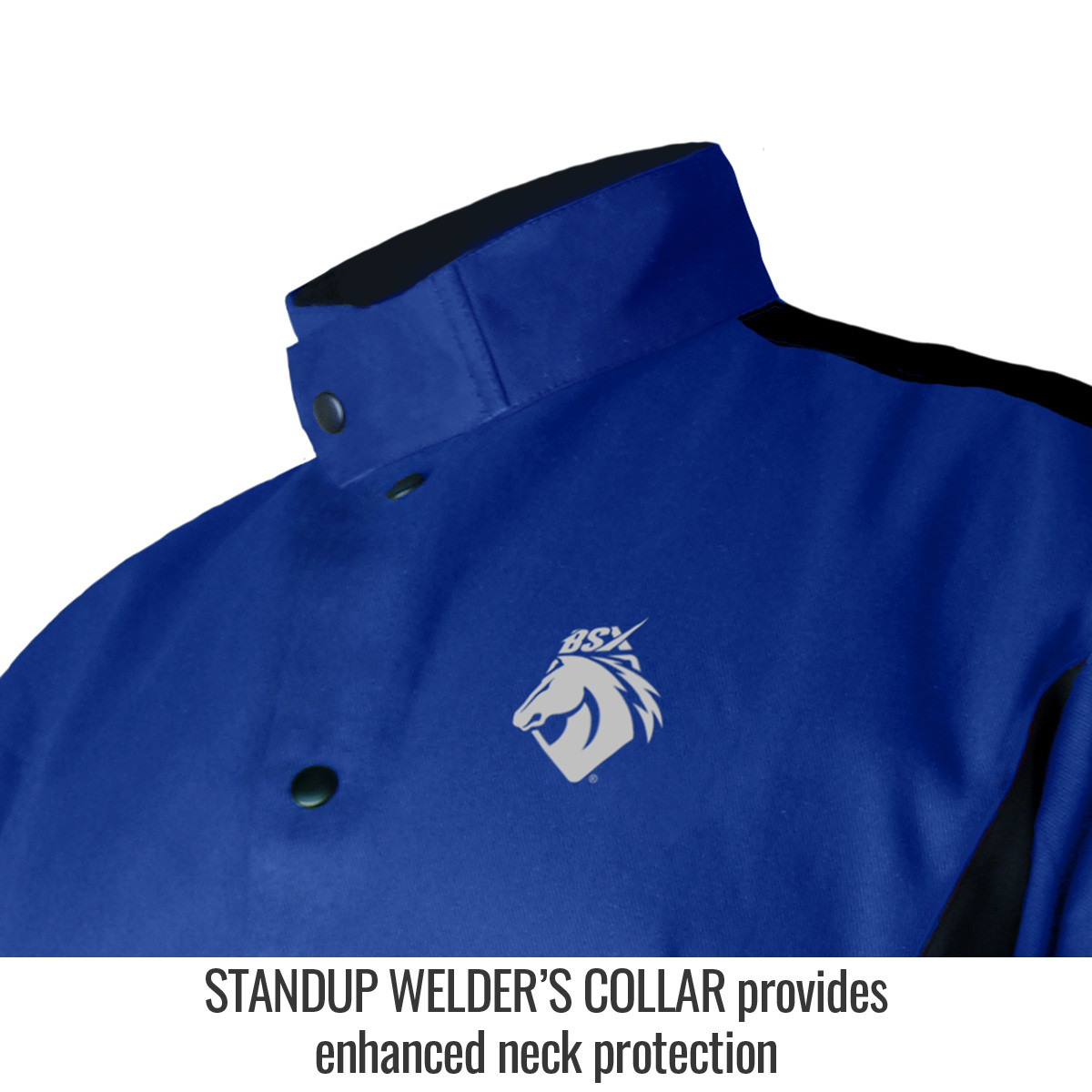 BSX Cotton FR Welding Jacket BXRB9C | Black Stallion
