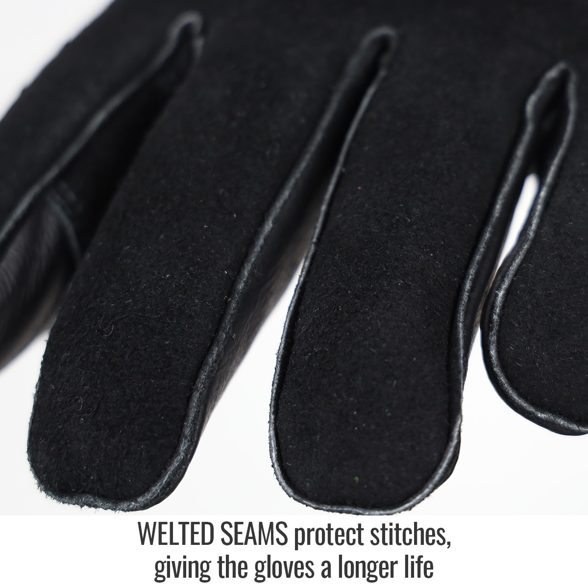 BSX Pigskin Stick Welding Glove GS3030-BK | Black Stallion