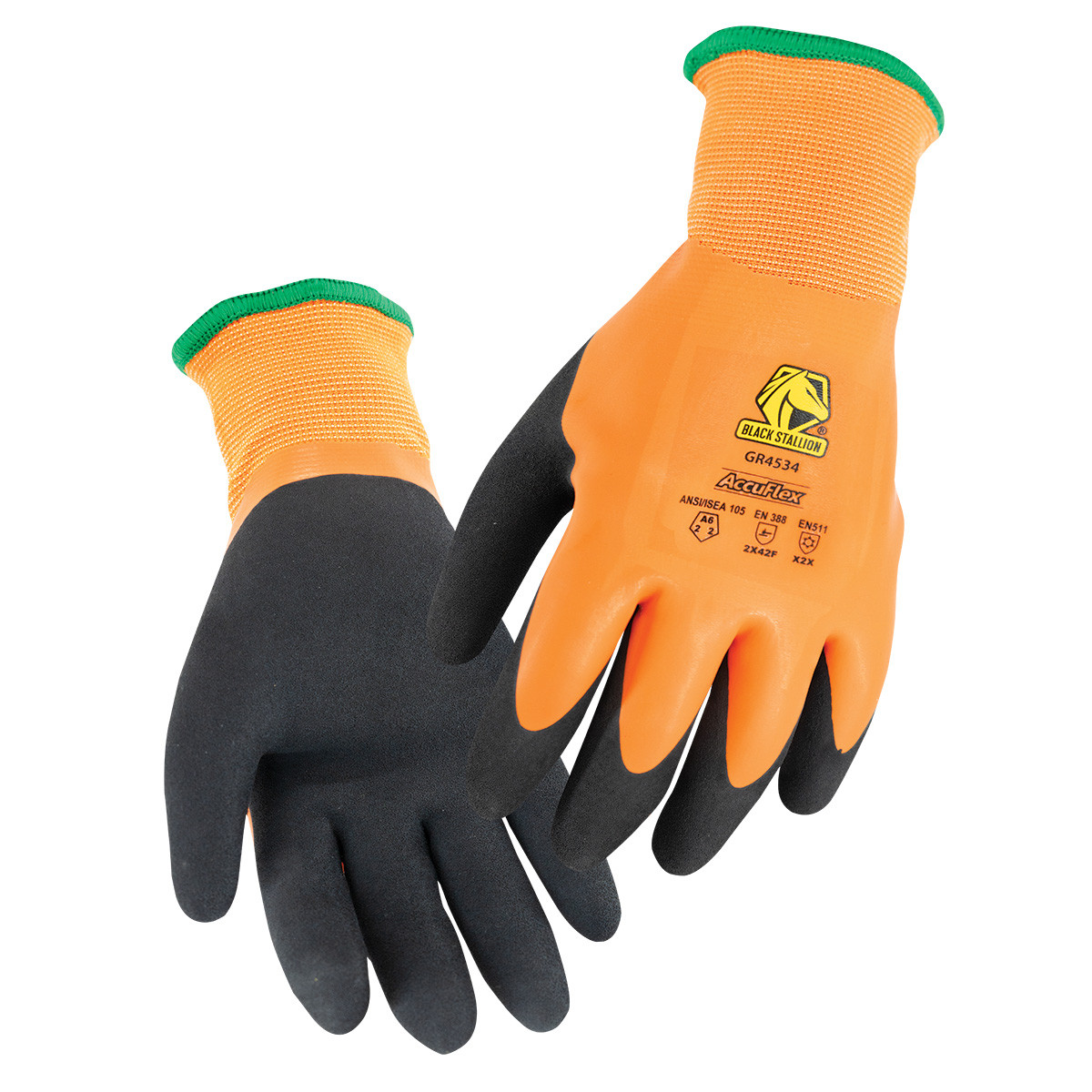 A6 Cut Double-Latex Winter Glove GR4534-OA | Black Stallion