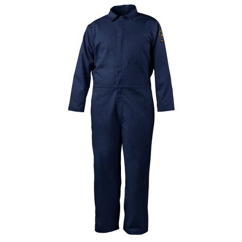 NFPA 2112 7 oz. FR Cotton Coverall, Navy Blue