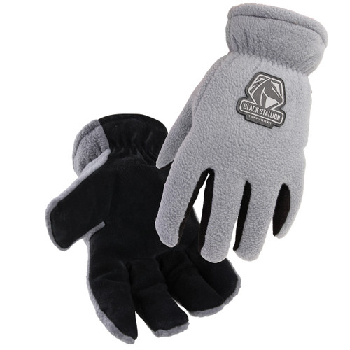 Split Cowhide Polar Fleece Winter Glove