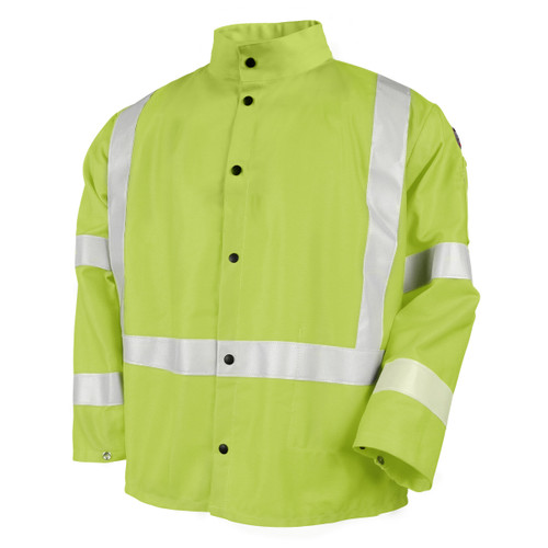 9 oz. Flame-Resistant Cotton 30 Inch Coat With  2" Silver Reflective
