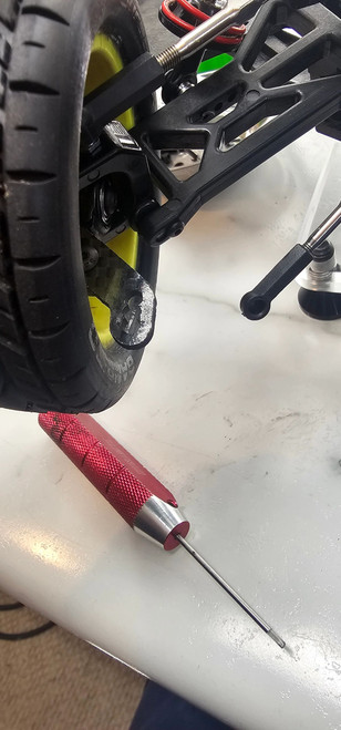 Extended Custom Works steering arm.