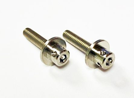 SILVER TITANIUM WING MOUNT BOLTS (2)