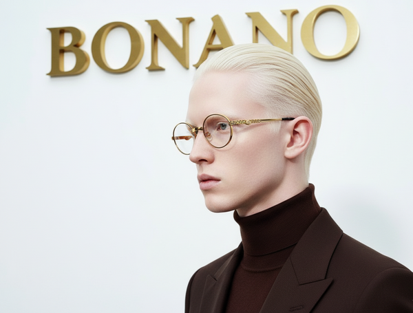 Bonano Portofino Gold Eyeglasses Frame Clear Lenses