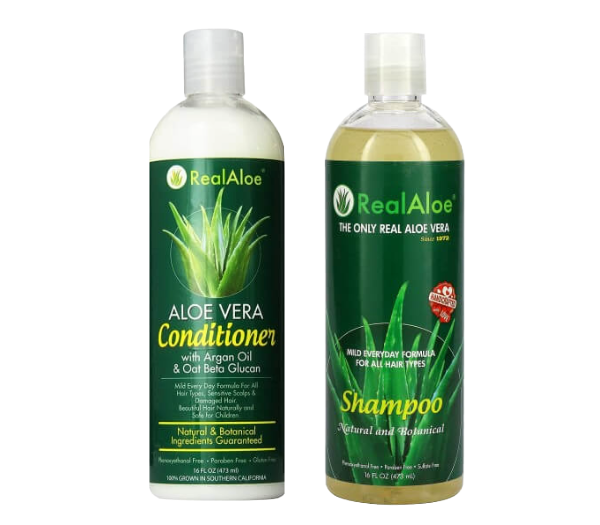 Real Aloe Vera Shampoo + Real Aloe Conditioner