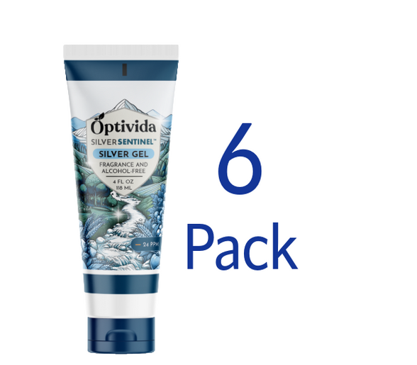 Optivida Nano Silver Gel 6 Pack - 4 oz Tubes.