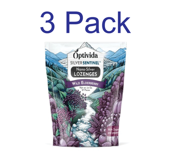 Wild Elderberry Nano Silver Lozenges 60PPM - 3pack