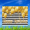 Gold balloons happy birthday yard sign with easy to install ground stakes