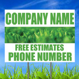 Customize our lawn signs with your business information. Quick turnaround. Free shipping. Includes free metal ground stakes.