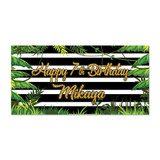 Use our personalized birthday banners to decorate your venue and welcome family and friends to your jungle theme party. Comes with grommets for easy hanging. Quick turnaround. Free shipping.