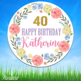 Wish them a very happy 40th birthday with our personalized yard sign. Measures 22". Waterproof. Reusable. Free shipping.
