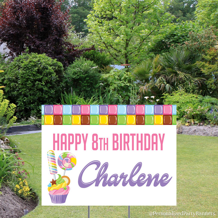 Spark joy and make lasting memories with our custom birthday lawn signs. Show them how much you care with our colorful personalized happy birthday yard signs.