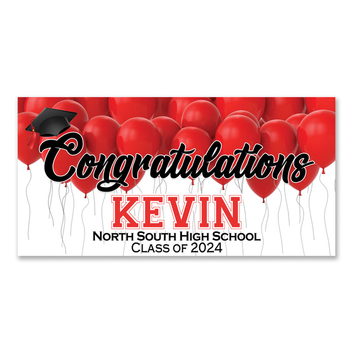 Add more colorful fun to your graduation party with our personalized party banners. Easy to hang. Use indoors or outdoors.