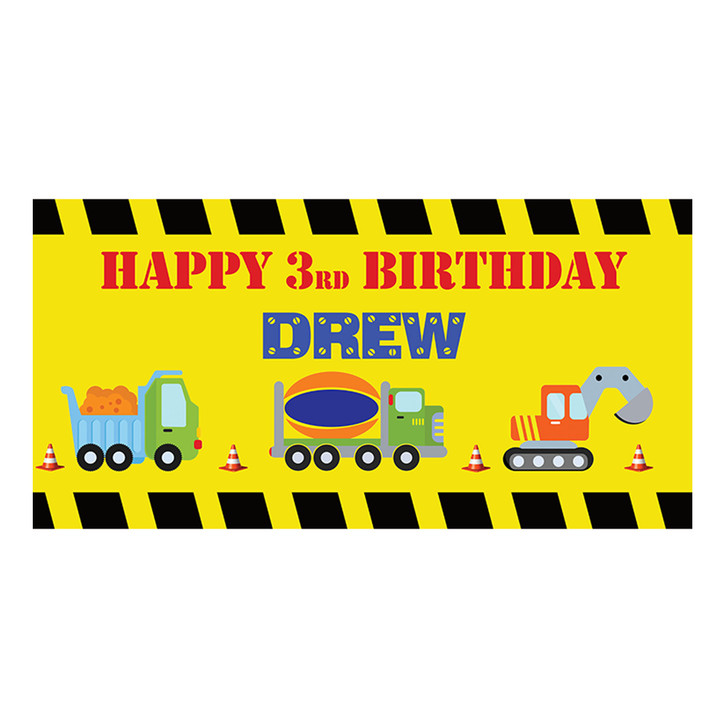 Celebrate your little builder and create lasting birthday memories with our personalized Under Construction party decor! Wish them a very happy birthday on their special day and let them know how much you care. Easy to hang. Waterproof. Free shipping.