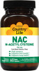 Country Life - NAC (N-Acetyl Cysteine), 750 mg - 60 Vegetarian Capsules