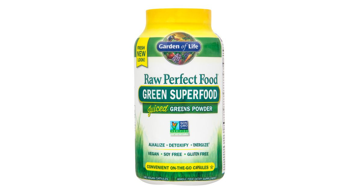Green Superfood 240 capsules, Garden of Life Raw Perfect Food Organic