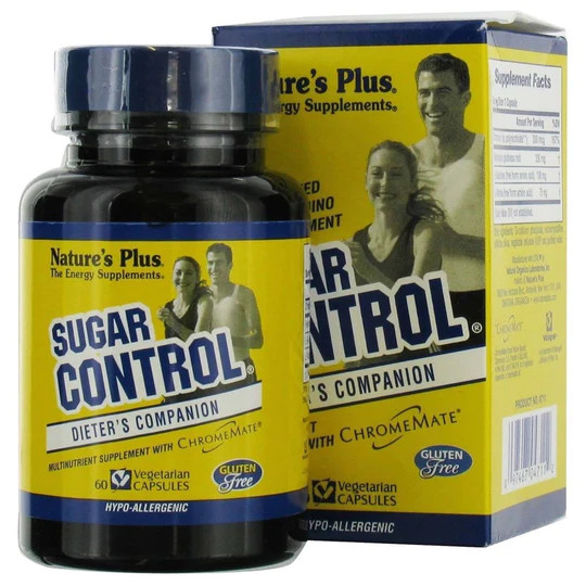 Nature’s Plus, Sugar Control, 60 Vegetarian Capsules
