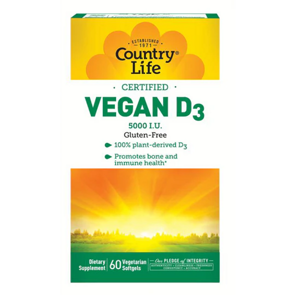 Vegan D3 5000 IU - 60 Vegetarian Softgels Vegan D3 5000 IU - 60 Vegetarian Softgels