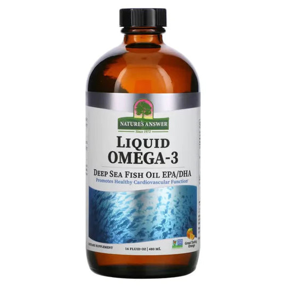 Nature's Answer, Liquid Omega-3, Deep Sea Fish Oil EPA/DHA, Orange, 16 fl oz (480 ml)