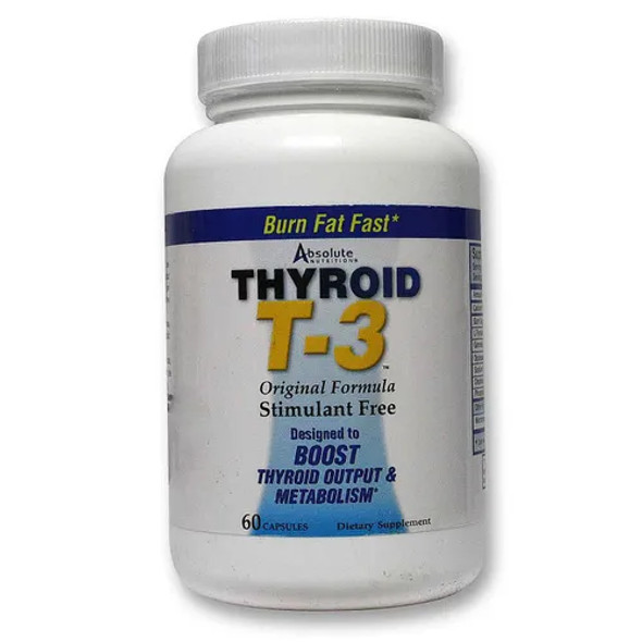 Absolute Nutrition Thyroid T3 Original Formula Stimulant Free 60 Capsules