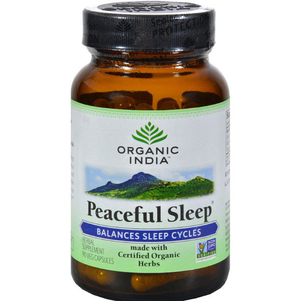 Organic India Peaceful Sleep, 90 Vegetarian Caps, Organic India