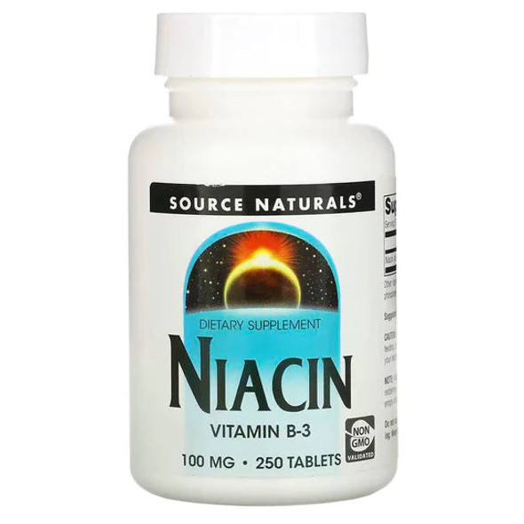 Source Naturals, Niacin, 100 mg, 250 Tablets