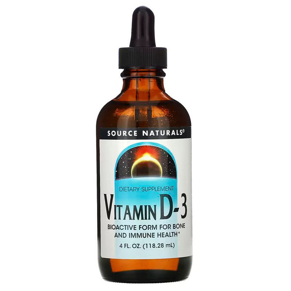 Source Naturals, Vitamin D-3, 4 fl oz (118.28 ml)