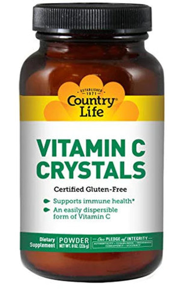 Country Life Vitamin C Crystals, 8-Ounce