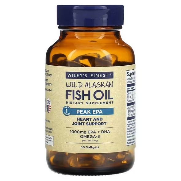 wiley's finest fish oil, wiley's finest wild alaskan fish oil, 60 softgels, wiley finest fish oil