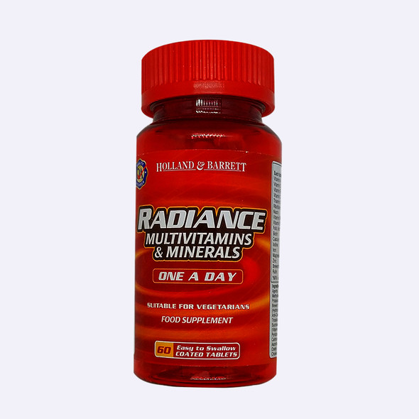 HOLLAND & BARRETT RADIANCE MULTI VITAMINS & MINERALS ONE A DAY 60 TABLETS