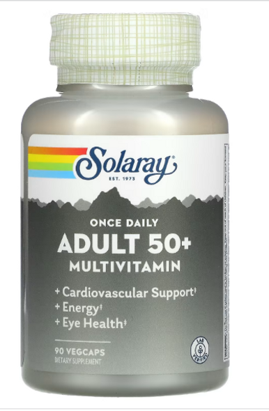 Solaray, Once Daily, Adult 50+ Multivitamin, 90 VegCaps