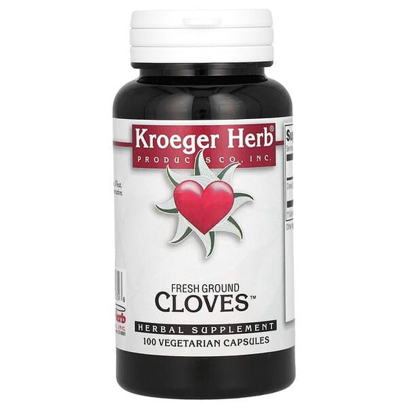 Kroeger Herb Co, Fresh Ground Cloves, 100 Vegetarian Capsules