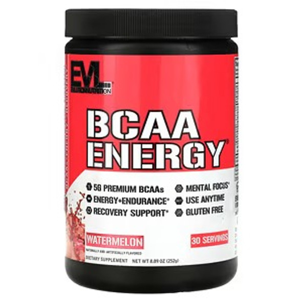EVLution Nutrition, BCAA ENERGY, Watermelon, 8.89 oz (252 g)