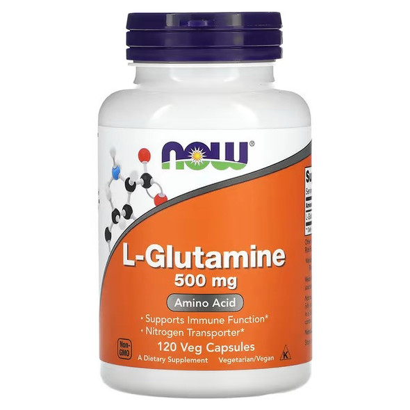 NOW Foods, L-Glutamine, 500 mg, 120 Veg Capsules