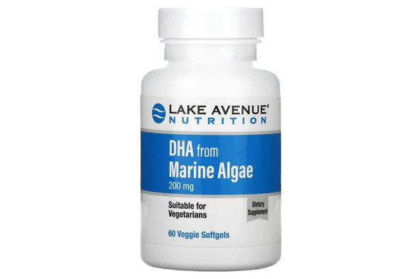 Lake Avenue Nutrition, DHA from Marine Algae, 200 mg, 60 Veggie Softgels