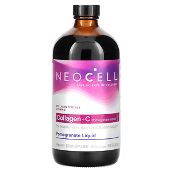 NeoCell, Collagen + C Pomegranate Liquid, 4 g, 16 fl oz (473 ml)