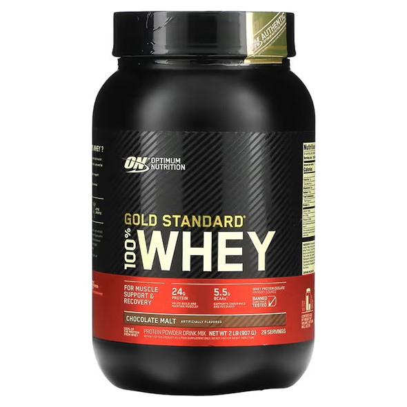 Optimum Nutrition, Gold Standard 100% Whey, Chocolate Malt, 2 lb (907 g)